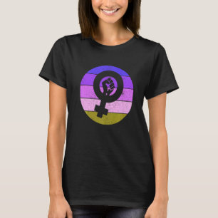 T-shirt Symbole féministe Femme Égalité autonomisation Cut