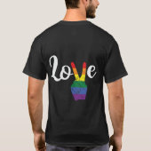 T-shirt SYMBOLE gay pride DE LA PAIX (Dos)