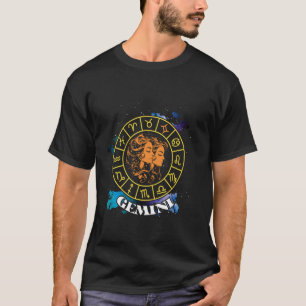 T-shirt Symbole Gémeaux Horoscope Symbole Zodiaque Étoiles