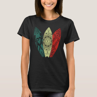 T-shirt Symbole Gemini Zodiac Surfboard Horoscope