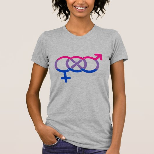 T-shirt Symbole genre de bisexualité (Devant)