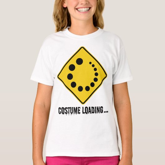 T-shirt Symbole Halloween Chargement Route Jaune (Devant)