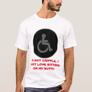 T-shirt Symbole handicapé - Je ne suis pas paralysé