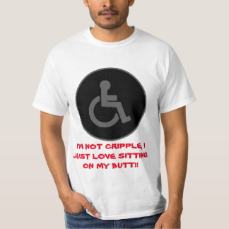 T-shirt Symbole handicapé - Je ne suis pas paralysé