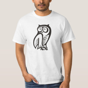 T-shirt Symbole hibou noir