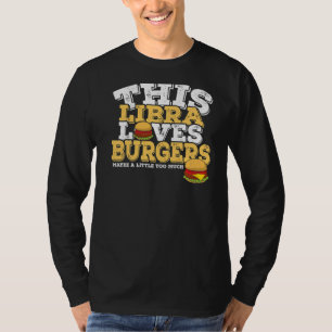 T-shirt Symbole Horoscope Zodiaque Libra aime les hamburge