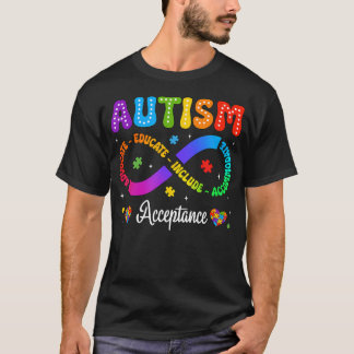 T-shirt Symbole infini de sensibilisation et d'acceptation
