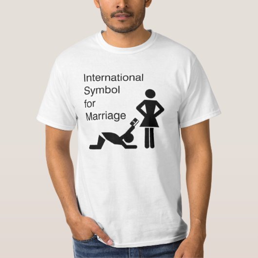 T-shirt Symbole international pour le mariage (Devant)
