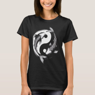 T-shirt SYMBOLE Koi Fish Yang Design Tee - shirt graphique