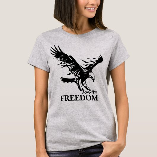 T-shirt Symbole liberté d'aigle. Personnalisé (Devant)