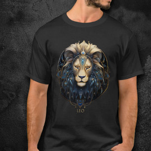 T-shirt Symbole Lion Zodiaque moderne Soleil Signe Leo Men