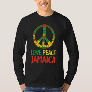 T-shirt SYMBOLE LOVE Peace Jamaïque Reggae Vintage Jamai