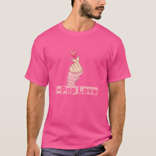 T-shirt Symbole main K-Pop Doigt Coeur K-Drama Kpop coréen