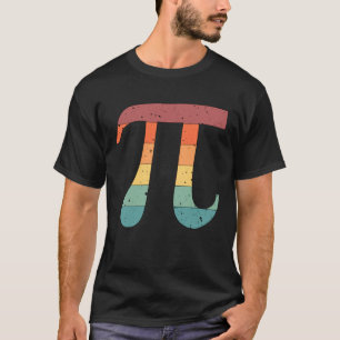 T-shirt Symbole Mathématique Pi Coloré Coucher de Soleil R
