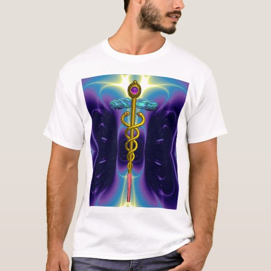T-SHIRT SYMBOLE MÉDICALE OR CADUCEUS (Devant)