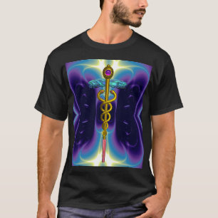 T-SHIRT SYMBOLE MÉDICALE OR CADUCEUS