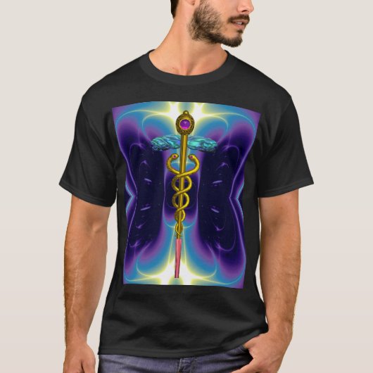 T-SHIRT SYMBOLE MÉDICALE OR CADUCEUS (Devant)