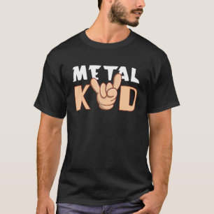 T-shirt Symbole métallique à main de rock Metal Kids Rock