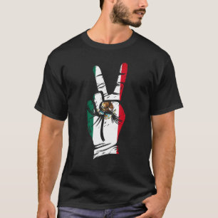 T-shirt SYMBOLE Mexique Drapeau de la paix à la main Mexiq