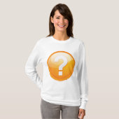 T-shirt Symbole Moderne Gras Point d'Interrogation Orange (Devant entier)