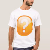 T-shirt Symbole Moderne Gras Point d'Interrogation Orange (Devant)
