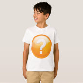 T-shirt Symbole moderne gras point d'interrogation orange (Devant entier)