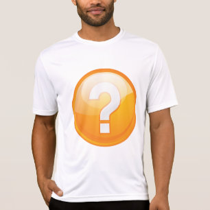 T-shirt Symbole moderne gras point d'interrogation orange