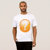 T-shirt Symbole moderne gras point d'interrogation orange (Devant entier)