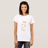 T-shirt Symbole moderne Zodiac Gold Virgo | Élément Terre (Devant entier)
