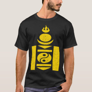 T-SHIRT SYMBOLE MONGOLIA SOYOMBO MONGOLAIN DRAPEAU 1