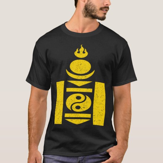 T-SHIRT SYMBOLE MONGOLIA SOYOMBO MONGOLAIN DRAPEAU 1 (Devant)