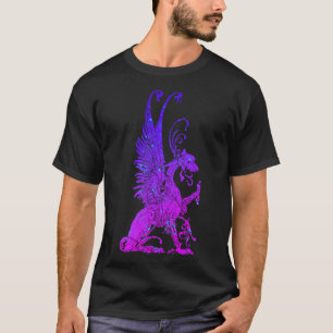T-shirt Symbole monstre de néon Basilisk Dragon Bête antiq
