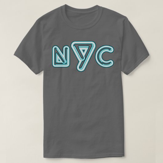 T-shirt SYMBOLE NEON DE New York (Design devant)
