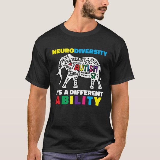 T-shirt Symbole Neurodiversité Aptitude Autisme Créature H (Devant)