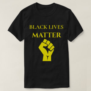 T-shirt Symbole noir et jaune de Black Lives Matt