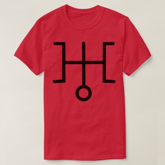 T-shirt Symbole noir Planet Uranus (Design devant)