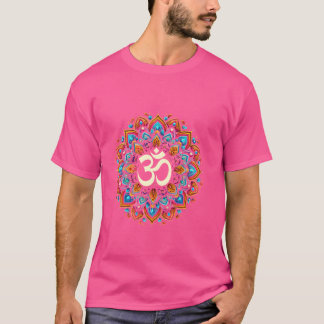 T-shirt Symbole Om Aum Ohm Hindou Mandala Yoga Méditation