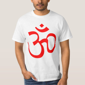 T-shirt SYMBOLE OM HINDU - Rouge