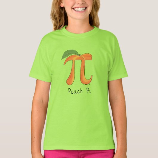 T-shirt Symbole Peach Pi Enseignant Math (Devant)