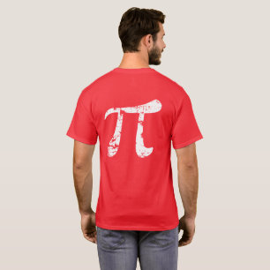 T-shirt Symbole Pi Grunge Blanc