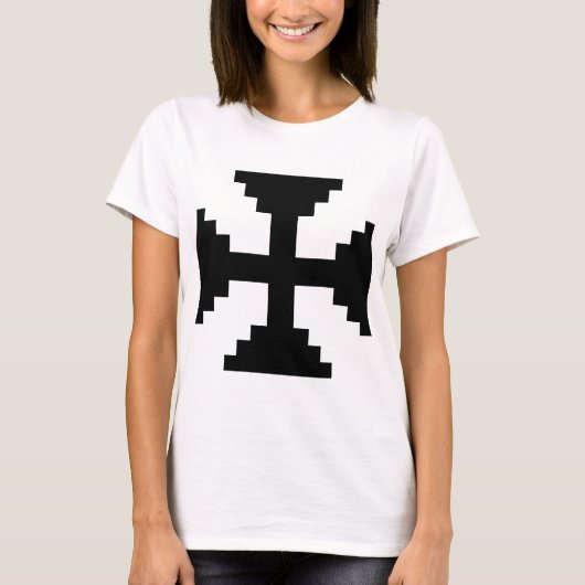 T-shirt Symbole Pixel Art Black Cross (Devant)