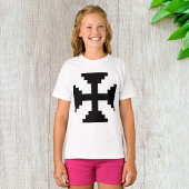 T-shirt Symbole Pixel Art Black Cross