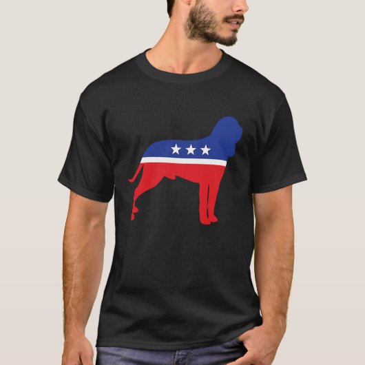 T-shirt Symbole politique Bloodhound Chien Mascotte électo (Devant)