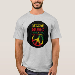 T-shirt Symbole Reggae et Paix avec citations positives