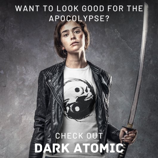 T-shirt Symbole religieux Dark Yin Yang Vampire Crâne