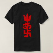 T-shirt Symbole rouge hindou brillant représentant Power P (Design devant)