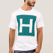 T-shirt Symbole routier de l'hôpital Installation Médicale (Devant)