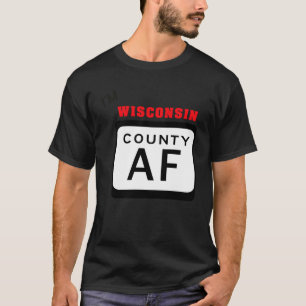 T-shirt SYMBOLE ROUTIER DU COMTÉ DU Wisconsin AF