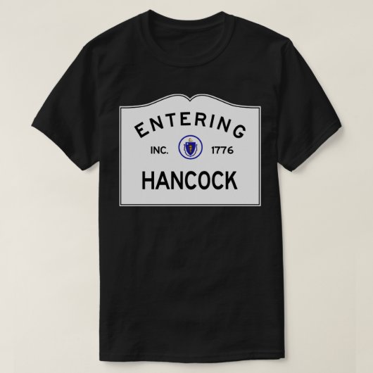 T-shirt SYMBOLE ROUTIER DU Massachusetts DE Hancock (Design devant)