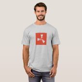 T-shirt Symbole RUST clair sur fond rouge (Devant entier)